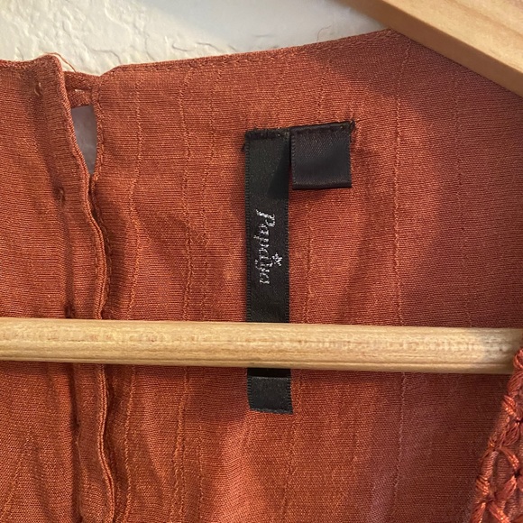 Boho Knit Papaya Burnt Orange Tank Top - Picture 3 of 5